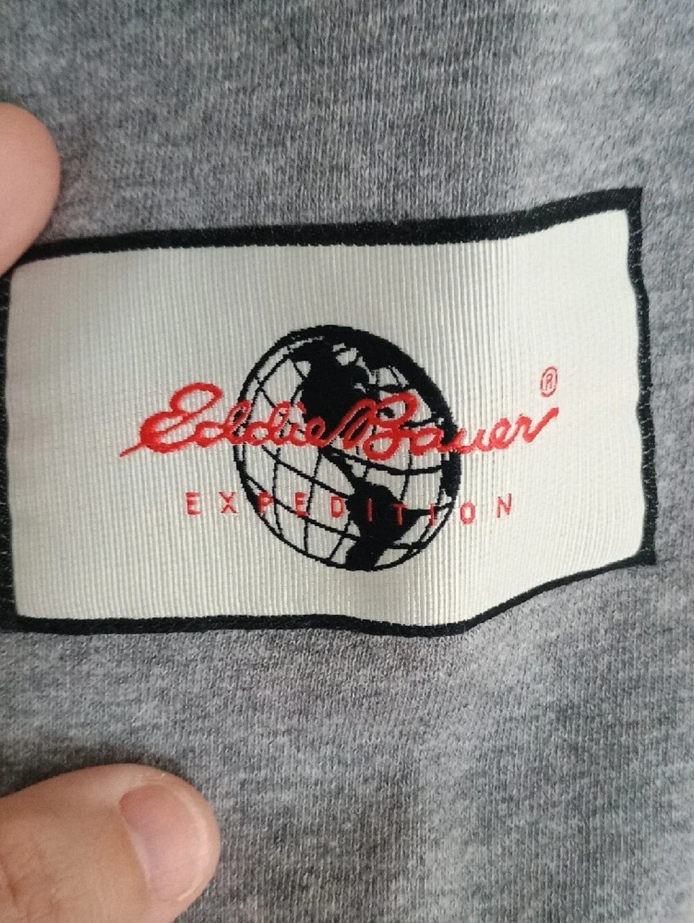 Eddie Bauer Gray Crewneck Sweatshirt with Script Logo - Picture 3 of 6